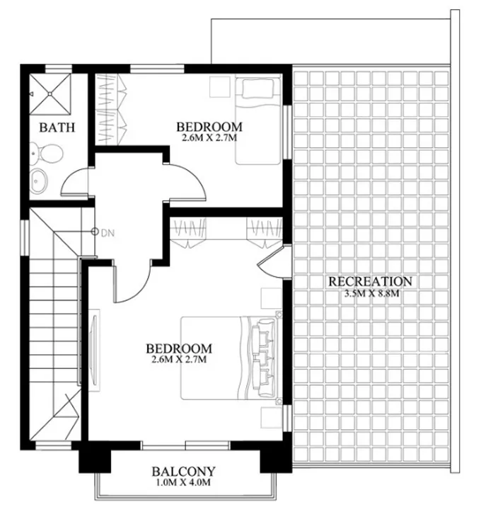 Ngỡ ngàng 3 mẫu nhà 2 tầng mái thái 8×8 đẹp ấn tượng