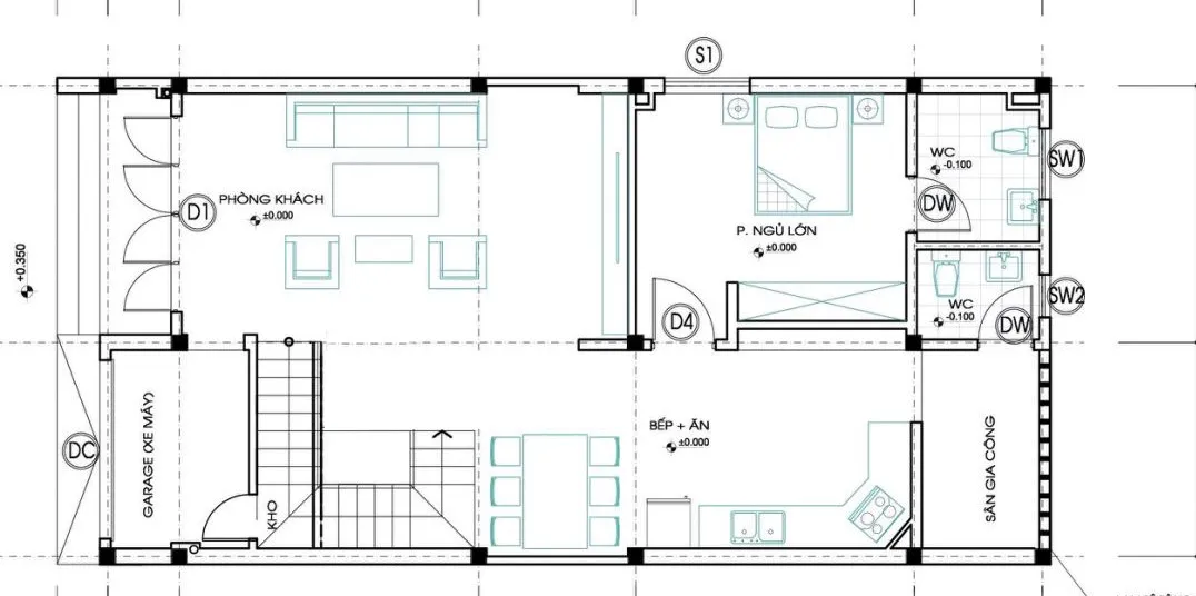 Nhà 2 tầng 3 phòng ngủ 60m2: Mái ấm lý tưởng cho gia đình bạn