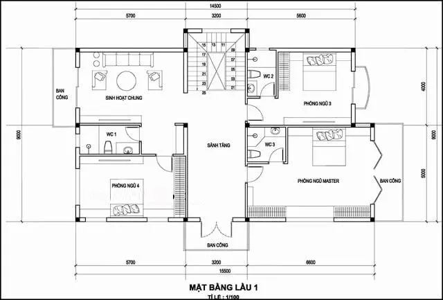 Những mẫu nhà 2 tầng có phòng thờ tầng 1 đẹp chuẩn phong thủy