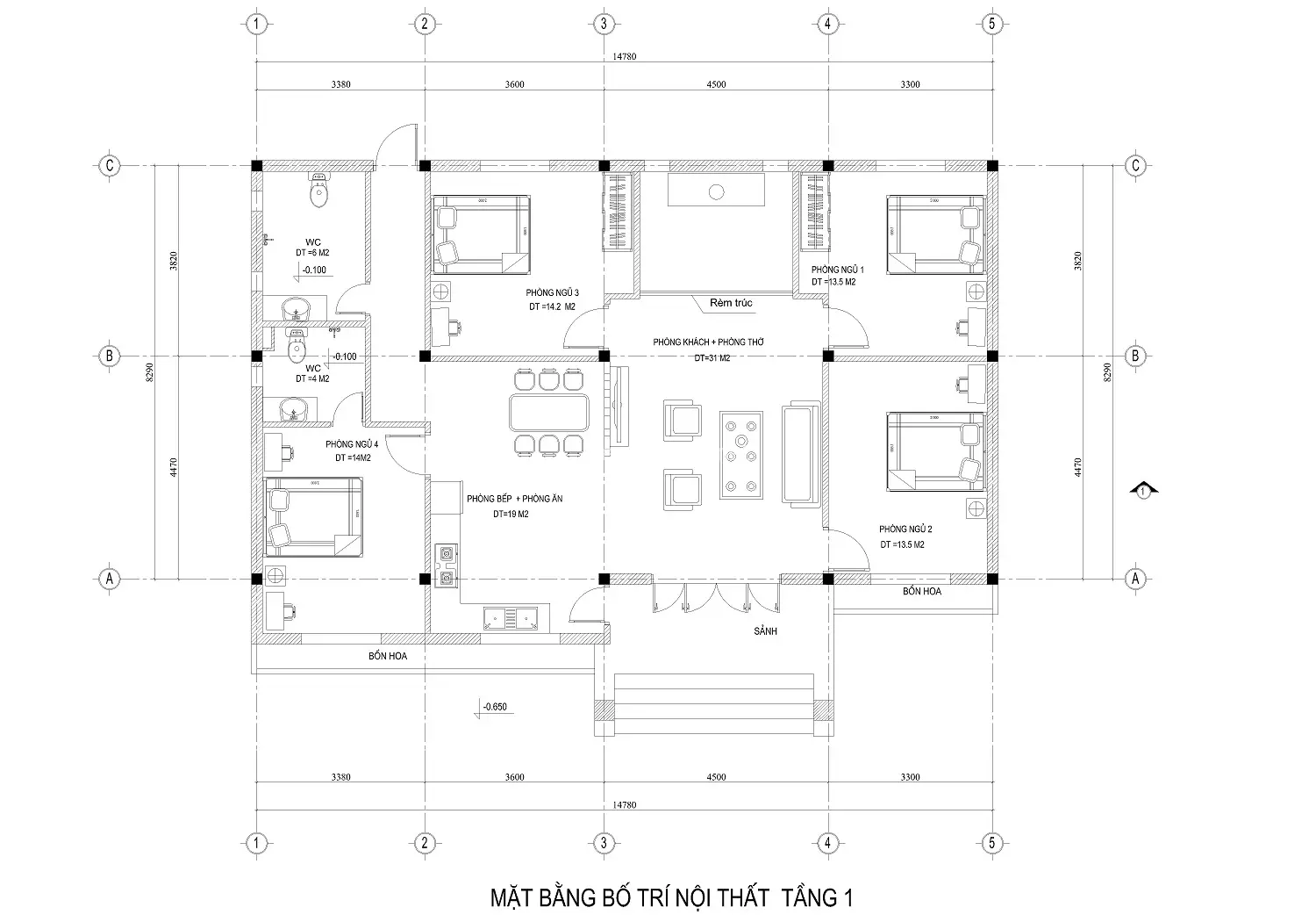 Những mẫu nhà cấp 4 9x15m được nhiều chủ đầu tư quan tâm hiện nay