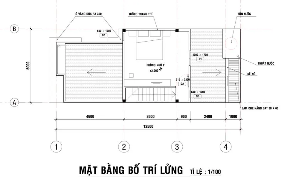 Sưu tầm 4 mẫu nhà cấp 4 5x12m có gác lửng hiện đại sang trọng