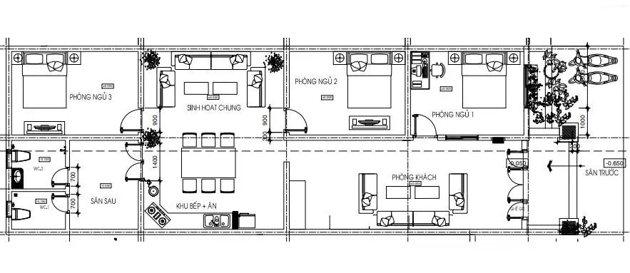 Sưu tầm 5 mẫu nhà cấp 4 7×20 đẹp được xây dựng nhiều nhất hiện nay