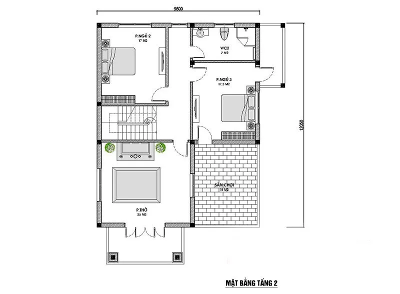 Tham khảo 10+ mẫu nhà 2 tầng 4 phòng ngủ đáng xây nhất hiện nay