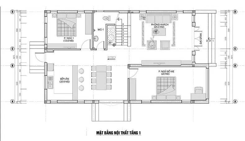 Tham khảo 5 mẫu nhà ống 2 tầng 5 phòng ngủ cho nhà đông thành viên