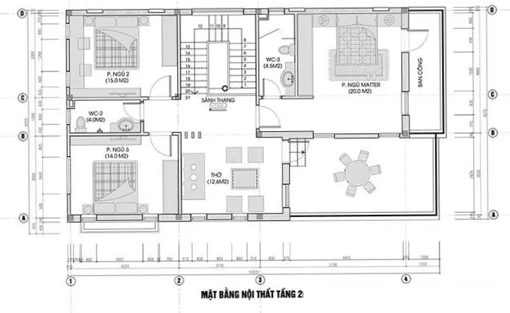 Tham khảo 5 mẫu nhà ống 2 tầng 5 phòng ngủ cho nhà đông thành viên