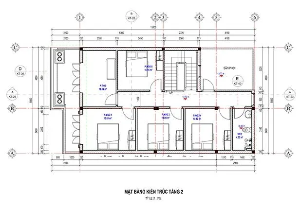 Tham khảo 5 mẫu nhà ống 2 tầng 5 phòng ngủ cho nhà đông thành viên