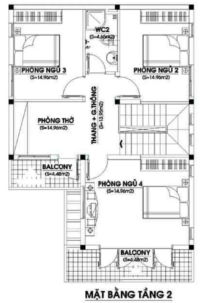 Tham quan mẫu biệt thự mini 2 tầng 80m2 đẹp sang trọng