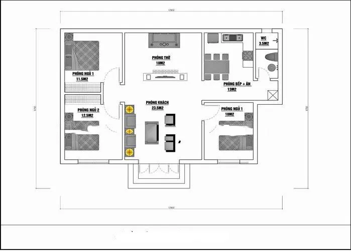 Thi công xây nhà cấp 4 diện tích 8x12m hết bao nhiêu tiền?