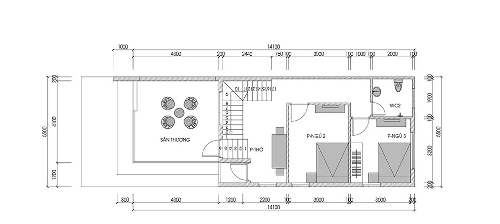 Thích thú ngắm 5 mẫu nhà ống 2 tầng 3 phòng ngủ 5×14 nhỏ xinh