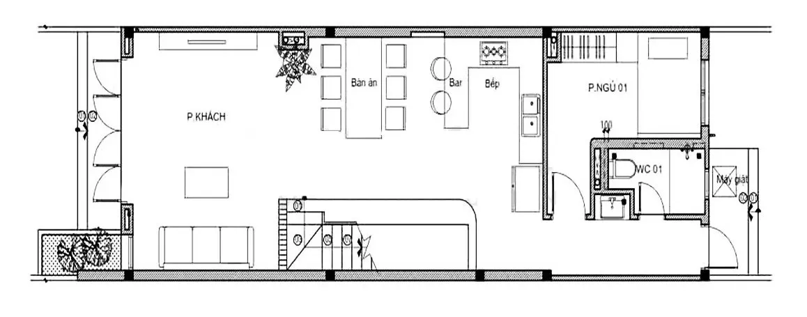 Thích thú ngắm 5 mẫu nhà ống 2 tầng 3 phòng ngủ 5×14 nhỏ xinh