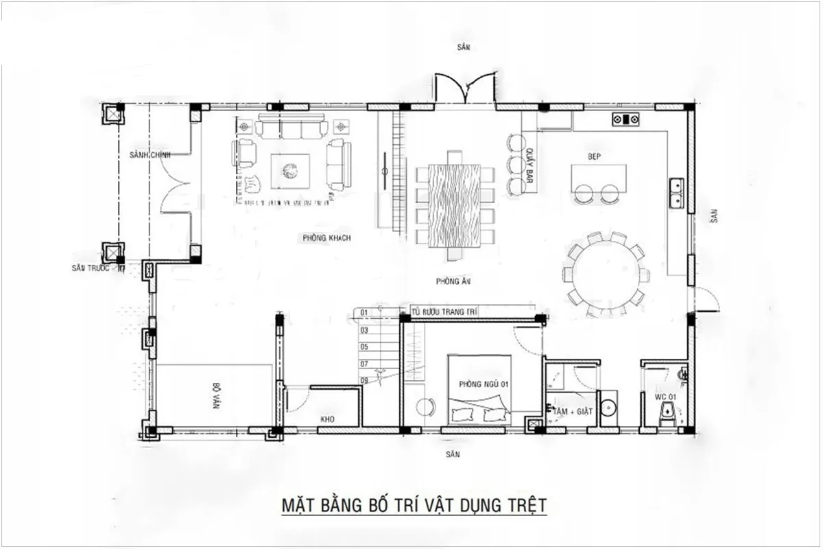 Thiết kế biệt thự hiện đại hướng Nam “đại cát đại lợi”