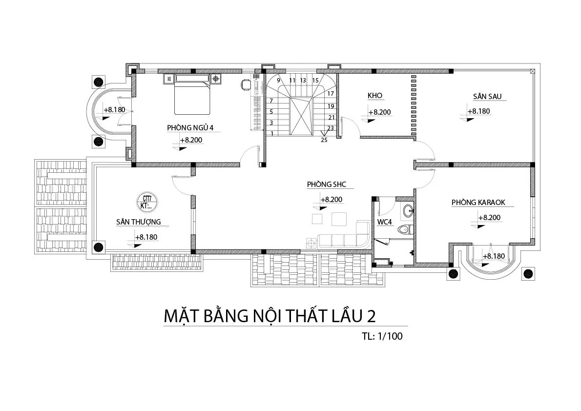 Thiết kế biệt thự tân cổ điển 3 tầng tại Ninh Bình