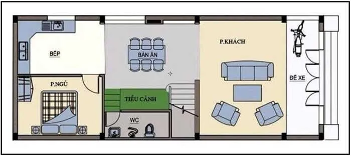 Thiết kế mẫu nhà 1 trệt 1 lầu 6×15 hiện đại, ấn tượng