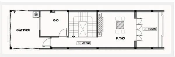 Thiết kế nhà 5x20m có gara 4 phòng ngủ