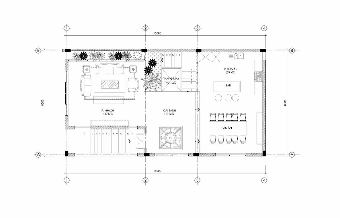 Thiết kế nhà biệt thự tân cổ điển mini 5 tầng siêu đẹp ở phố