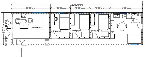 Thiết kế nhà ống 1 tầng 100m2 độc đáo với công năng khoa học