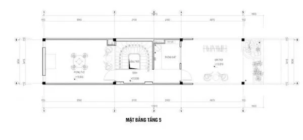 Thiết kế nhà ống 5 tầng 60m2 thu hút mọi ánh nhìn