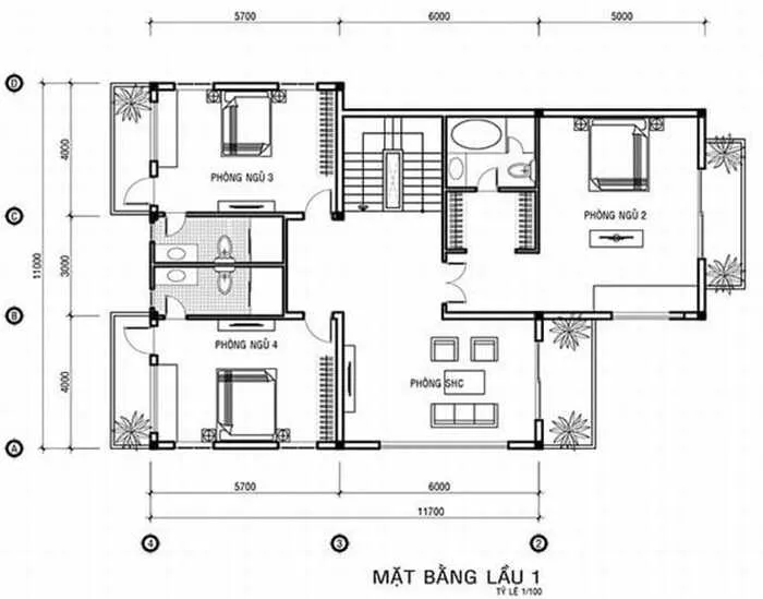 Thiết kế nhà phố có sân vườn con gái dành tặng bố mẹ