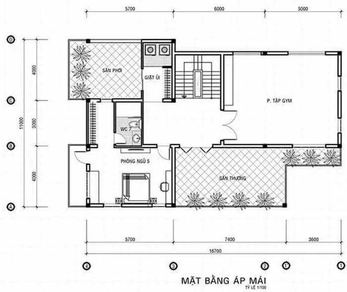 Thiết kế nhà phố có sân vườn con gái dành tặng bố mẹ