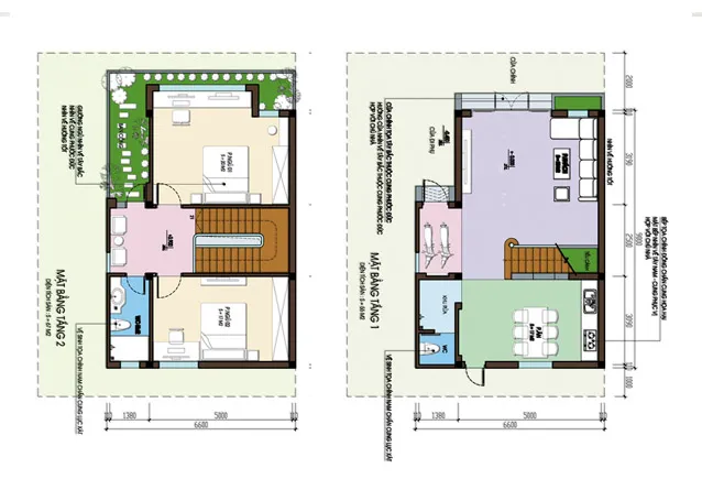 Tổng hợp 5 mẫu nhà 2 tầng 6×9 nhỏ mà vẫn đầy đủ tiện nghi