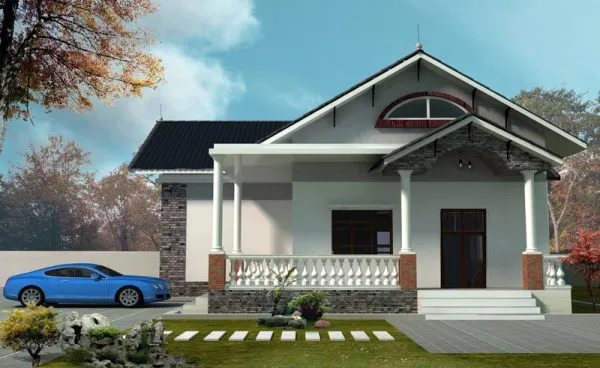 Tổng hợp mẫu thiết kế nhà cấp 4 2 phòng ngủ đẹp như villa