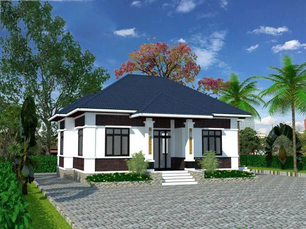 Tổng hợp mẫu thiết kế nhà cấp 4 2 phòng ngủ đẹp như villa