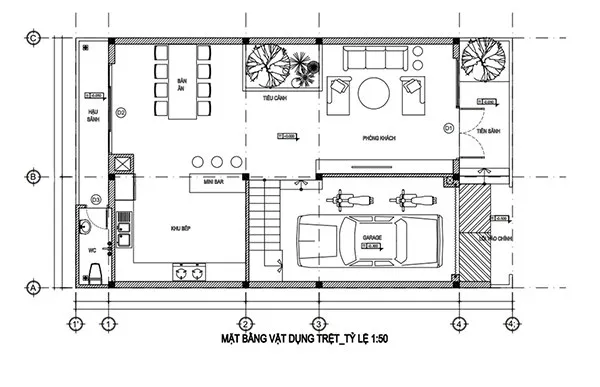 Top 3 mẫu biệt thự 2 tầng có gara hiện đại kèm bản vẽ chi tiết