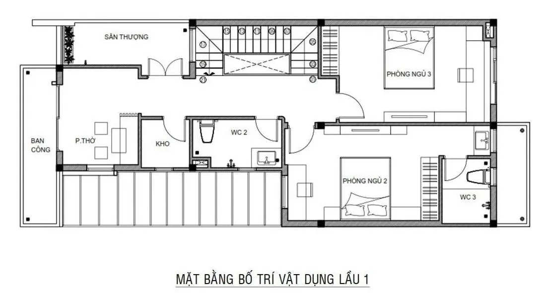 Top 5 mẫu nhà 2 tầng 3 phòng ngủ 5x20m hiện đại trẻ trung dễ xây dựng