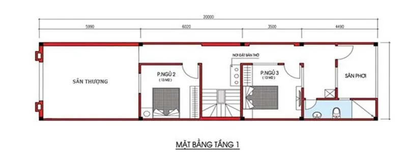 Top 5 mẫu nhà 2 tầng 3 phòng ngủ 5x20m hiện đại trẻ trung dễ xây dựng