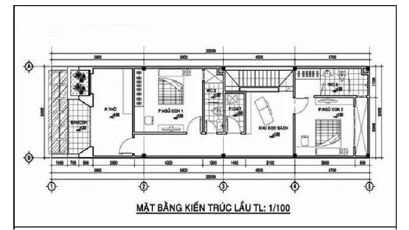 Top 5 mẫu nhà 2 tầng 3 phòng ngủ 5x20m hiện đại trẻ trung dễ xây dựng