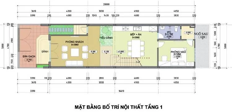 Top 5 mẫu nhà 2 tầng 3 phòng ngủ 5x20m hiện đại trẻ trung dễ xây dựng