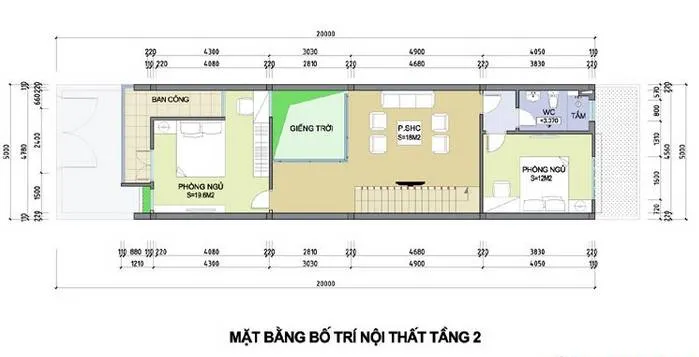 Top 5 mẫu nhà 2 tầng 3 phòng ngủ 5x20m hiện đại trẻ trung dễ xây dựng