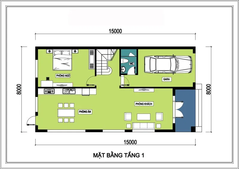 Top 5 mẫu nhà 2 tầng 8x15m đẹp dễ xây dựng hiện nay