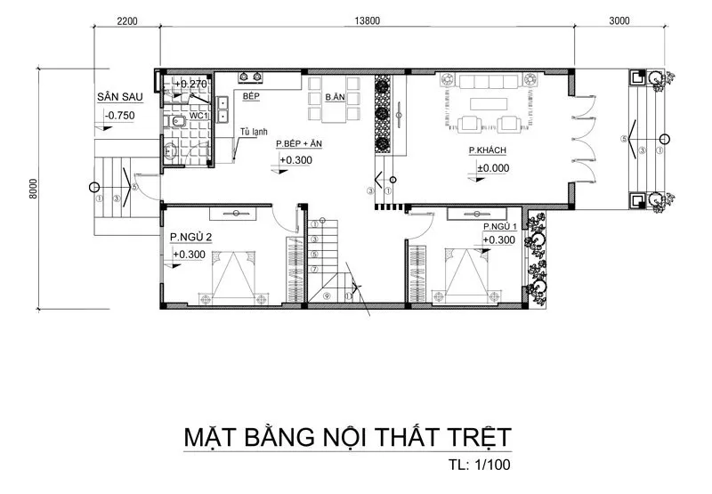 Top 5 mẫu nhà 2 tầng mái thái 5 phòng ngủ được ưa thích thời gian qua