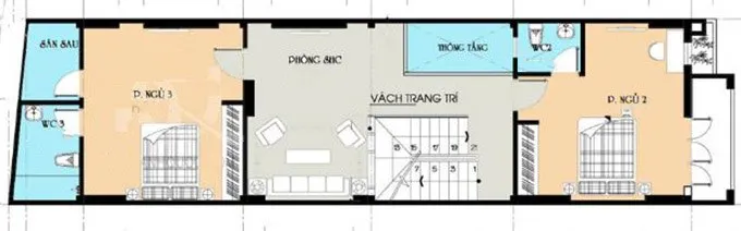 Top 5 thiết kế nhà 3 tầng 5x16m đẹp, kèm bản vẽ chi tiết