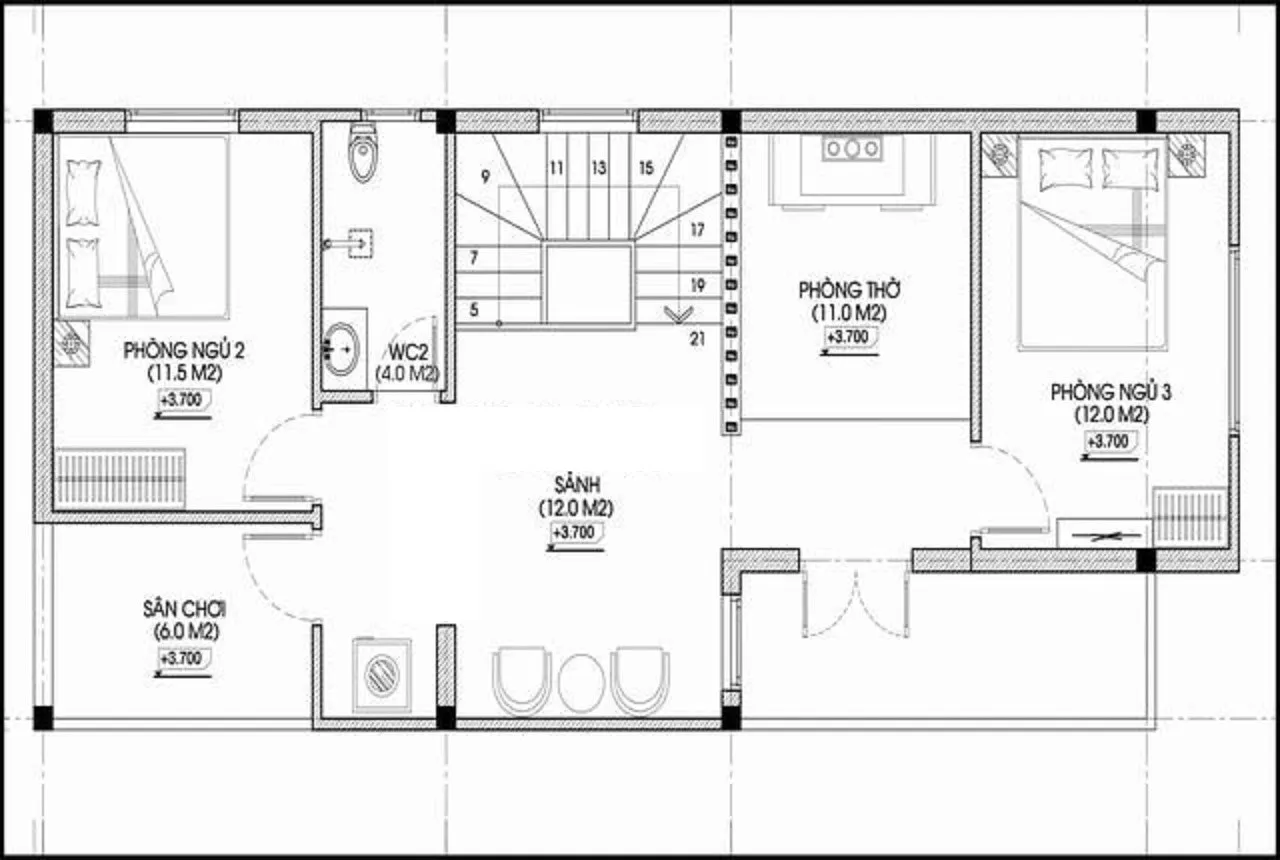 Top mẫu nhà ống 2 tầng 6x14m đẹp và gợi ý phương án bố trí mặt bằng