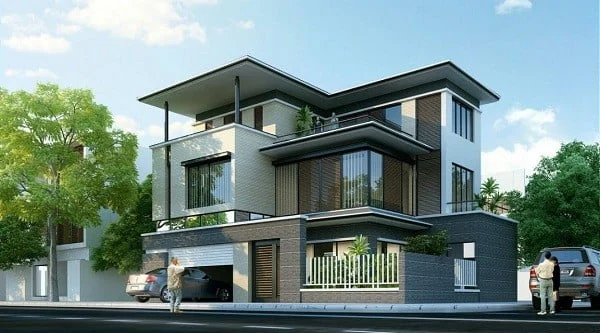 Truy tìm những mẫu nhà 3 tầng chữ l 100m2 đầy đủ tiện nghi