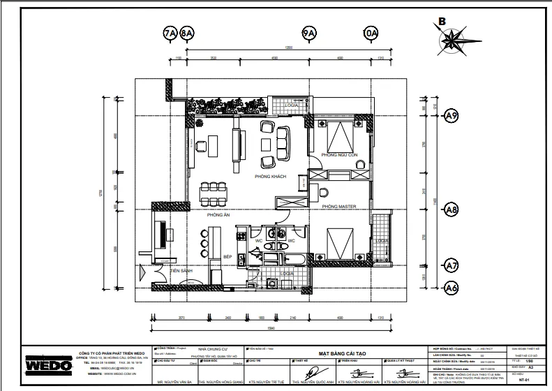 Tư vấn cải tạo thiết kế nội thất chung cư 110m2 tại Ciputra – WEDO