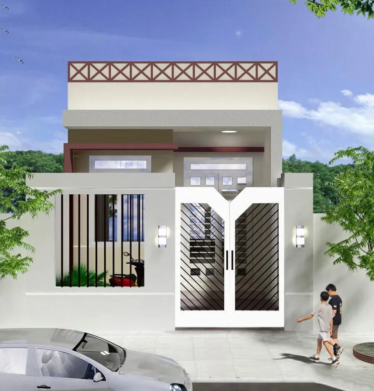 Tư vấn mẫu nhà cấp 4 có gác lửng 40m2 nhỏ gọn tiện nghi