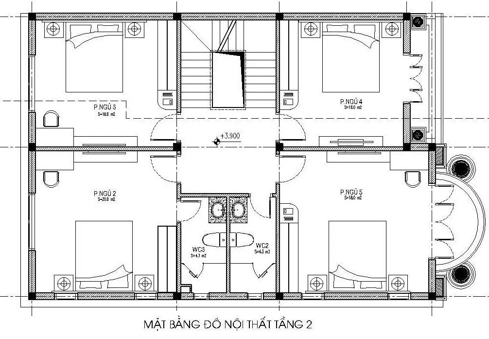 Tư vấn thiết kế mẫu nhà biệt thự tân cổ điển đẹp 3 tầng tại Ninh Bình