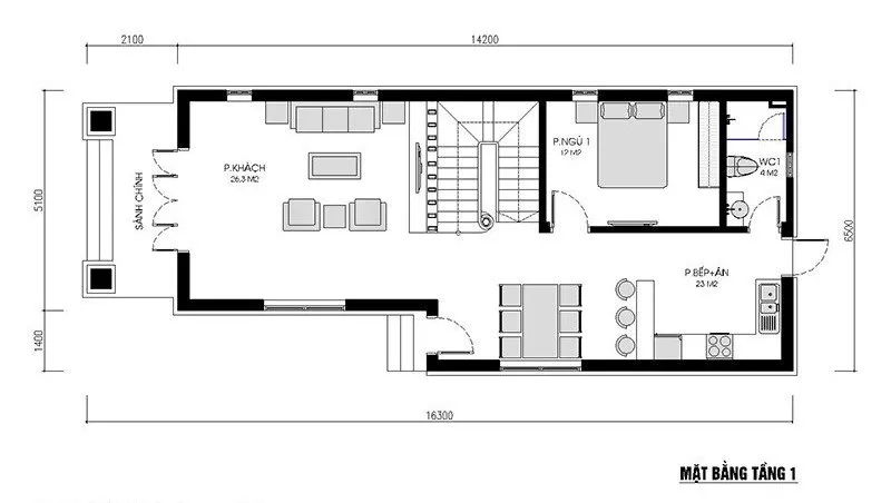 Tư vấn thiết kế nhà 2 tầng 85m2 đẹp và tối ưu chi phí nhất