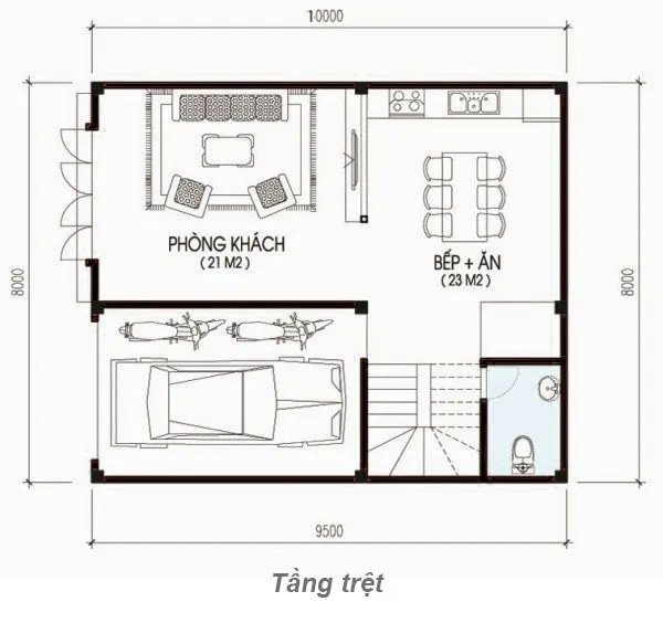 Tư vấn thiết kế nhà 3 tầng 8x10m đẹp sang trọng hiện đại cuốn hút