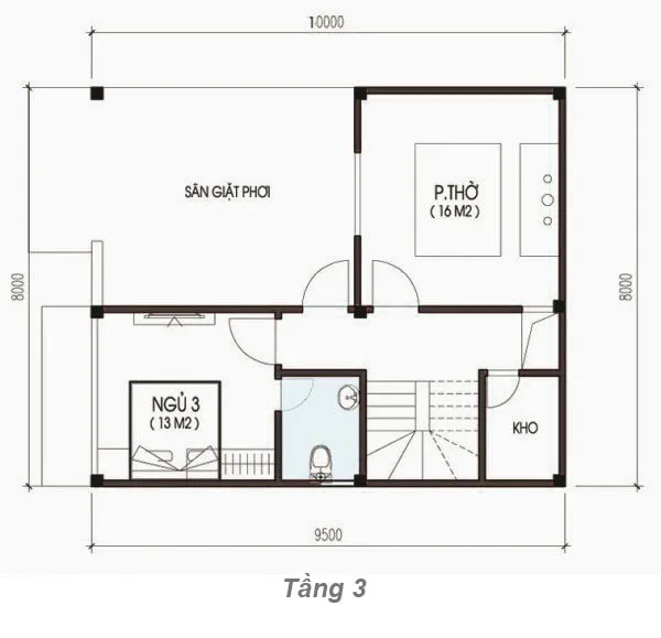 Tư vấn thiết kế nhà 3 tầng 8x10m đẹp sang trọng hiện đại cuốn hút