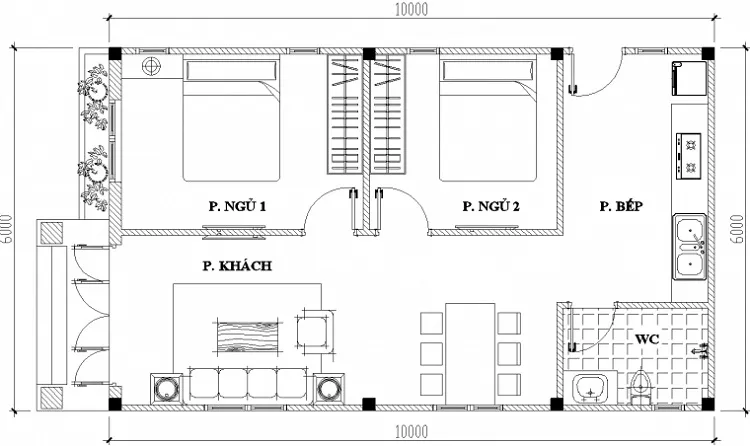 Tuyển chọn 5 mẫu nhà cấp 4 6x10m đẹp được ưa chuộng gần đây