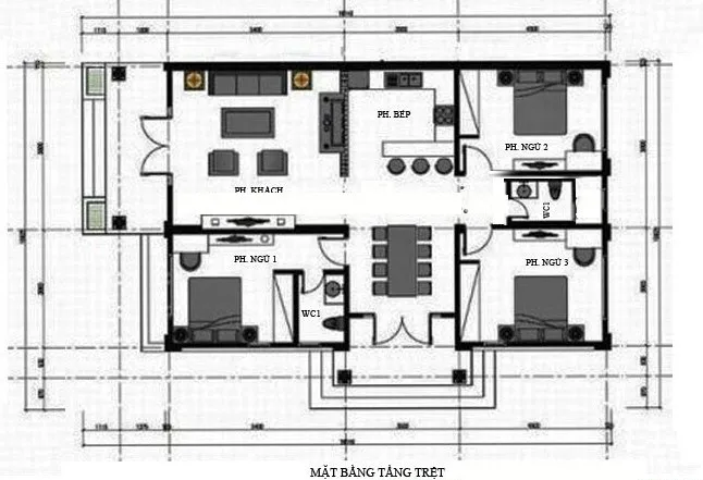 Vẻ đẹp của 5 mẫu nhà cấp 4 9x14m đơn giản nhưng đầy tinh tế