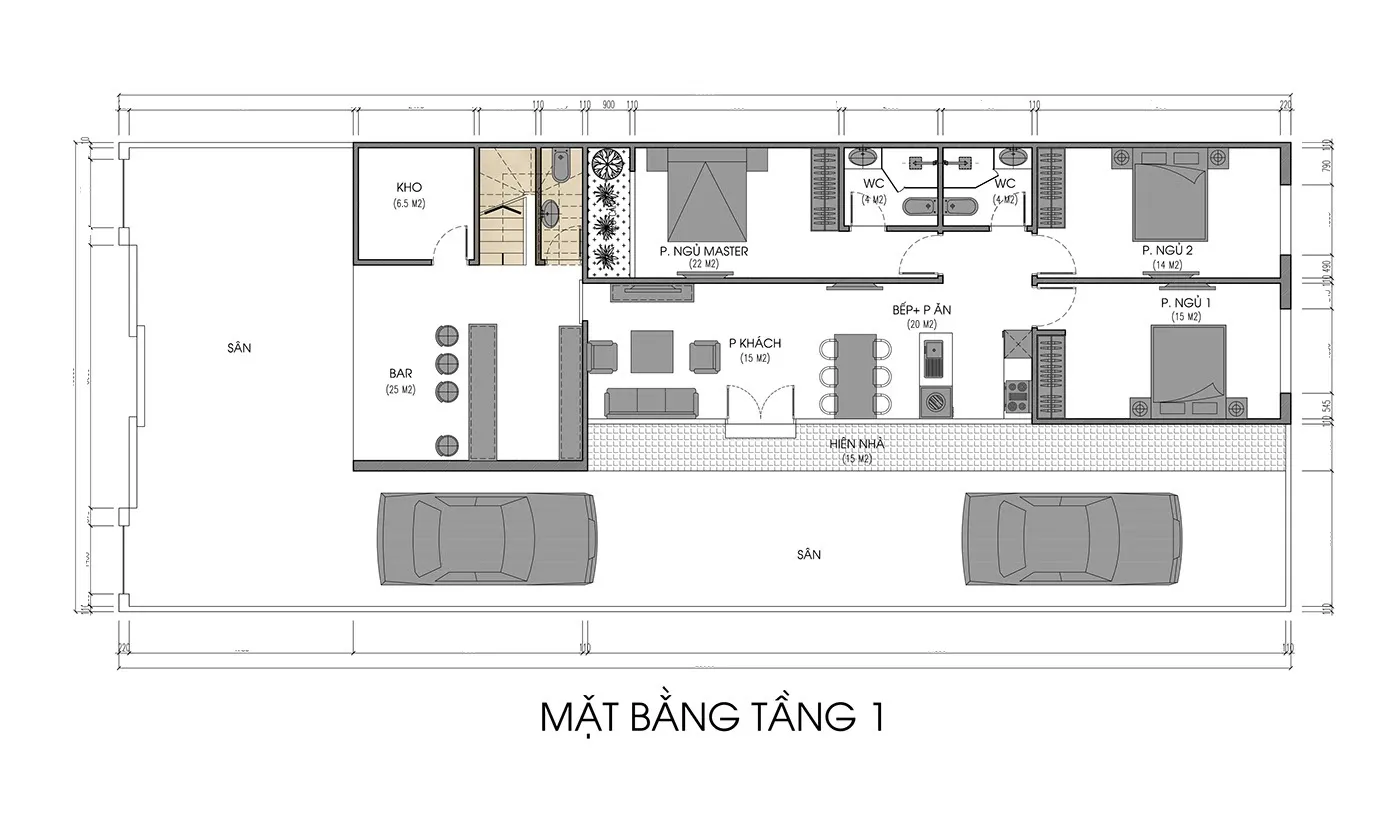 Xây biệt thự cho thuê tận dụng tối đa công năng