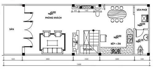 Xây nhà cấp 4 có gác lửng 4×12 đẹp tại Phú Thọ và Bắc Giang