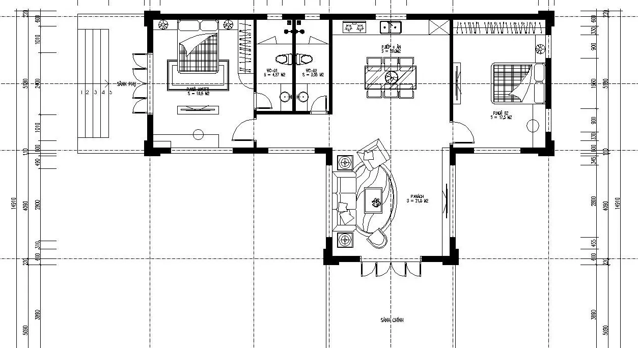 Xuýt xoa trước những mẫu nhà cấp 4 hình chữ T đẹp và ấn tượng